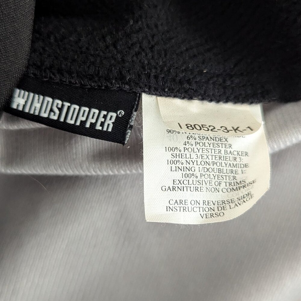 Marmot M Windstopper Fleece Lined Zip Up Hoodie Jacket Black Gray - Picture 7 of 7